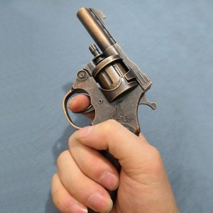 左轮砸响炮全金属合金纸炮子枪抖音快手同款火柴枪儿童玩具砸响枪