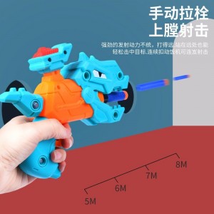 拆装恐龙软弹枪 拼装儿童玩具户外对战射击玩具
