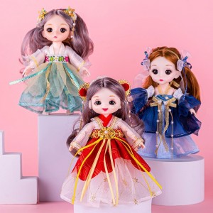 17厘米公仔玩具萌趣洋娃娃换装服饰衣服女孩礼物