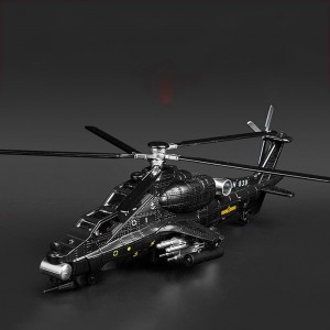 武直10飞机模型武装直升机十仿真金属战斗机合金回力声光儿童玩具