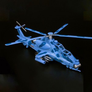 武直10飞机模型武装直升机十仿真金属战斗机合金回力声光儿童玩具