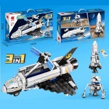 XJ9991兼容乐高积木宇宙飞船航天中心飞机系列火箭6拼装男孩