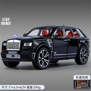 1/32仿真合金声光回力儿童玩具汽车模型摆件劳斯库里南迈沙锐莱斯