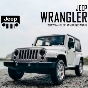合金汽车模型摆件儿童仿真回力玩具车澄海玩具JEEP吉普牧马人