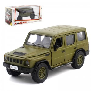 儿童玩具1:32JK吉普勇士BJ80军事模型合金车模声光回力金属玩具车