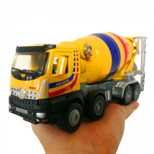 混凝土搅拌机模型仿真滑行玩具盒装1/50大号合金工程车