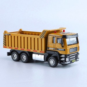 1/50仿真合金工程吊车翻斗车挖掘机回力声光儿童玩具摆件