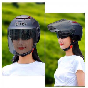 头盔四季通用款夏季男女士防嗮安全帽摩托车可爱网红头围可调节热