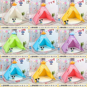 Kids tent game house Indian tassel fur ball tent portable children's indoor toy tent princess room