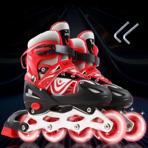 PVC full glitter children's roller skates for men and women roller skates pulley roller skates adjustable inline skates