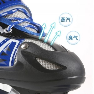 Single flash children's ice skates PVC wheels full set roller skates skates for men and women with adjustable pulleys manufacturer