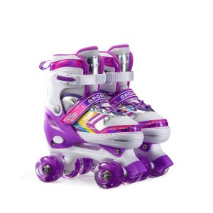 double row roller skates quad roller skates kids adult ice skates PU flash double row ice skates