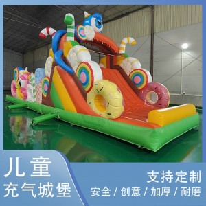 New children's inflatable castle, small trampoline, amusement park slide, indoor and outdoor square amusement equipment, naughty castle