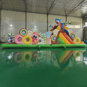New children's inflatable castle, small trampoline, amusement park slide, indoor and outdoor square amusement equipment, naughty castle
