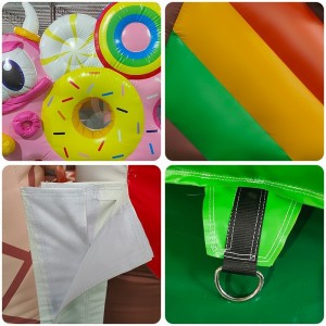 New children's inflatable castle, small trampoline, amusement park slide, indoor and outdoor square amusement equipment, naughty castle