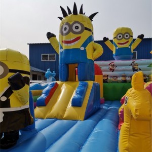 厂家直售新款现货蛋糕大滑梯充气滑梯城堡充气蹦蹦床儿童主题