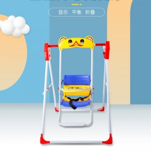 可折叠儿童秋千 带音乐宝宝摇椅室内玩具儿童支架秋千
