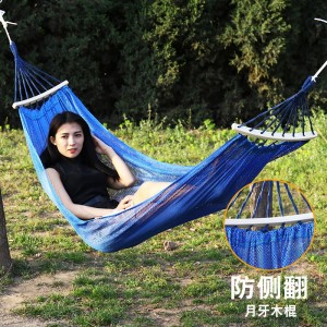 户外冰丝吊床直供单人双人网状秋千成人儿童帆布野营工厂