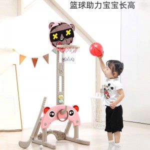Children's basketball stand indoor liftable baby 1-2-3-6 year old boy home shooting frame soccer toy