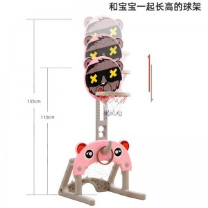 Children's basketball stand indoor liftable baby 1-2-3-6 year old boy home shooting frame soccer toy