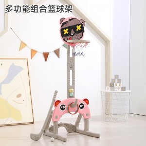 Children's basketball stand indoor liftable baby 1-2-3-6 year old boy home shooting frame soccer toy