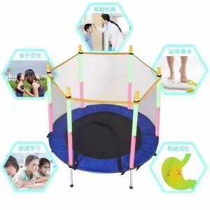 Manufacturer children's trampoline indoor and outdoor baby bouncing bed children's adult fitness belt protective net entertainment trampoline