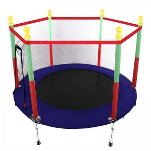 Manufacturer children's trampoline indoor and outdoor baby bouncing bed children's adult fitness belt protective net entertainment trampoline