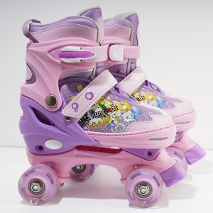 厂家儿童成人男女双排轮滑鞋卡通舒适四轮旱冰双排溜冰鞋
