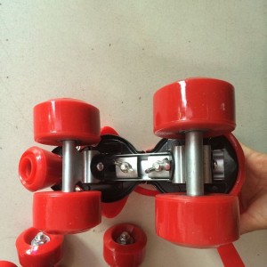 双排溜冰鞋 四轮滑冰鞋 可调节男女成人儿童轮滑鞋