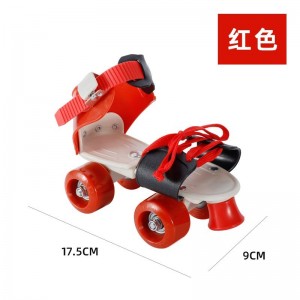 儿童可调轮滑鞋双排轮溜冰鞋简易四轮旱冰鞋暴走鞋厂家直供