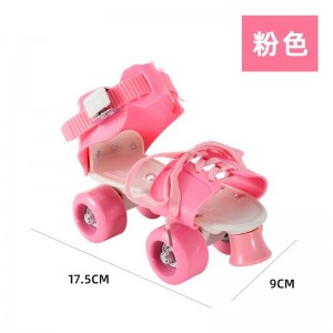儿童可调轮滑鞋双排轮溜冰鞋简易四轮旱冰鞋暴走鞋厂家直供