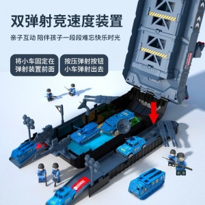 男孩早教音乐变形收纳轨道合金惯性车军事坦克模型儿童坦克玩具车