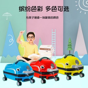 Cartoon car, children's trolley case, can ride, kindergarten suitcase, kindergarten school suitcase