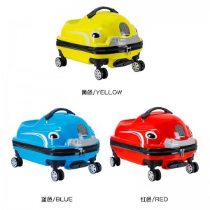 Cartoon car, children's trolley case, can ride, kindergarten suitcase, kindergarten school suitcase