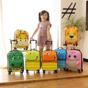 Trendy cartoon trolley case for children 18 inch universal wheel trolley case cute 3D three-dimensional boarding case gift suitcase