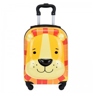 Trendy cartoon trolley case for children 18 inch universal wheel trolley case cute 3D three-dimensional boarding case gift suitcase