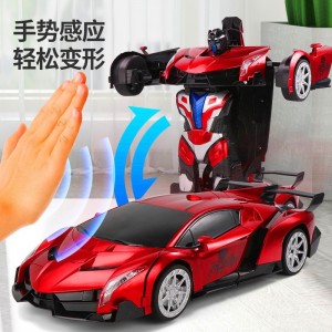 特大尺寸遥控变形金刚手势感应充电汽车机器人电动遥控玩具车1:10