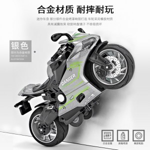 1:12杜卡迪仿真赛车机车模型摆件声光金属玩具回力合金摩托车模型