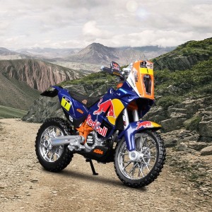 1:18 KTM 450 Rally 红牛摩托车模型送礼男孩摩托车玩具