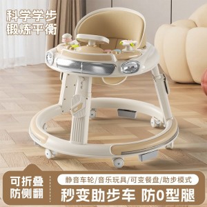 宝宝婴幼儿学步车防O型腿6-18个月多功能手推助步车防侧翻可折叠