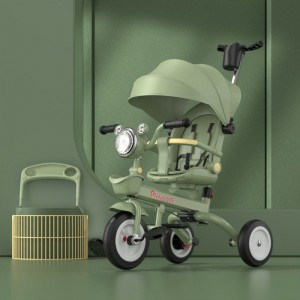 D昩可躺可折叠婴儿童三轮车手推车宝宝脚踏车6个月——6岁音乐自