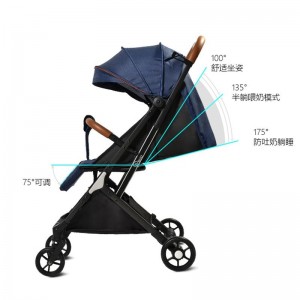 轻便新生婴儿推车折叠可躺可坐简易车载提篮式安全座椅四三合一体