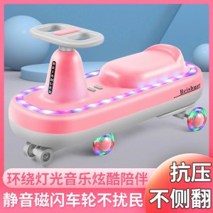 扭扭车1-3-6岁静音闪光耐磨溜溜车地摊儿童扭扭车儿童摇摆车