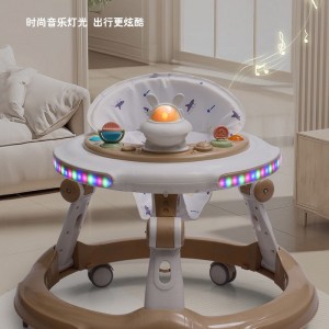 婴儿学步车6-18月男女宝宝推车7-18个月儿童玩具车静音轮灯光音乐