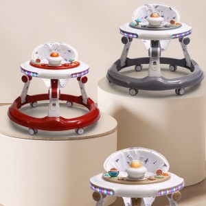 婴儿学步车6-18月男女宝宝推车7-18个月儿童玩具车静音轮灯光音乐