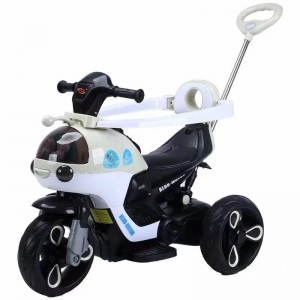 高品质儿童电动摩托车后把手幼儿塑料摩托车 带6v电池电源