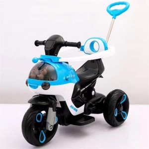 高品质儿童电动摩托车后把手幼儿塑料摩托车 带6v电池电源