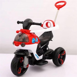 高品质儿童电动摩托车后把手幼儿塑料摩托车 带6v电池电源