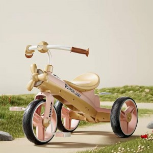 卡通电动三轮车 适合2-6岁的婴儿带音乐和轻便的孩子骑玩具