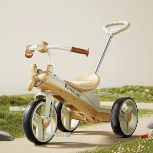 卡通电动三轮车 适合2-6岁的婴儿带音乐和轻便的孩子骑玩具